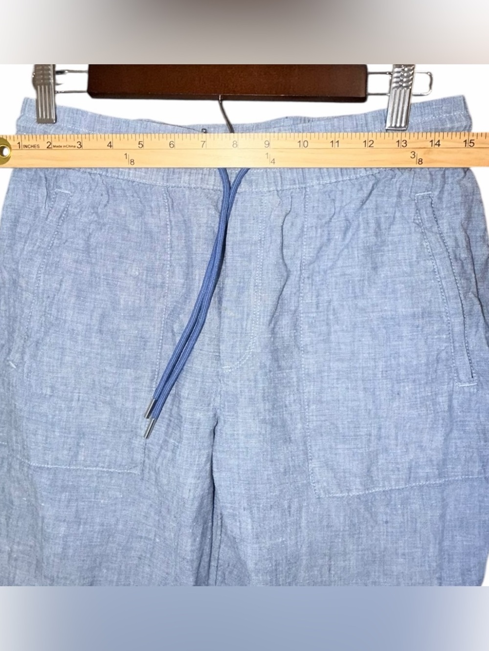 Athleta Retreat Linen Joggers Light Blue Size 6 - Picture 5 of 10